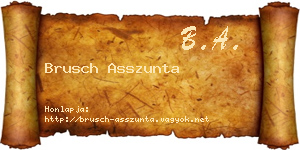 Brusch Asszunta névjegykártya